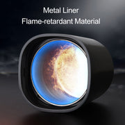 Car Portable Metal Ashtray Built-in LED(Black)