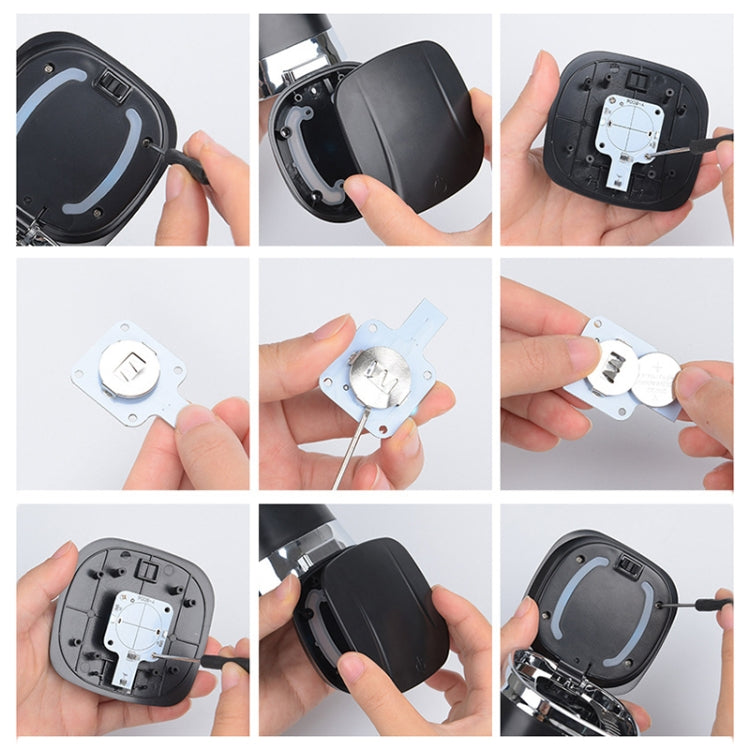 Car Portable Metal Ashtray Built-in LED(Silver)