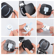 Car Portable Metal Ashtray Built-in LED(Black)
