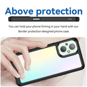 For OPPO Reno 7Z 5G Colorful Series Acrylic + TPU Phone Case(Black)