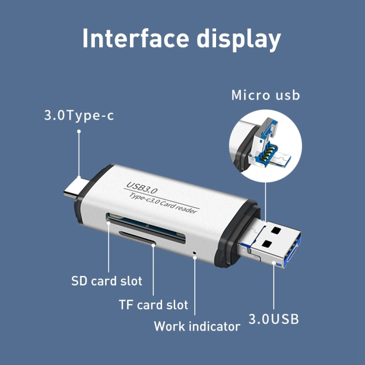 ADS-101 USB 3.0 Multi-function Card Reader(Grey)
