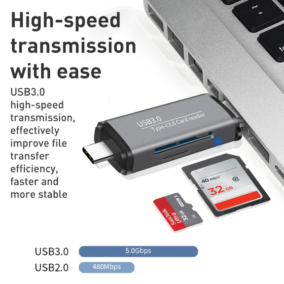 ADS-101 USB 3.0 Multi-function Card Reader(Silver)