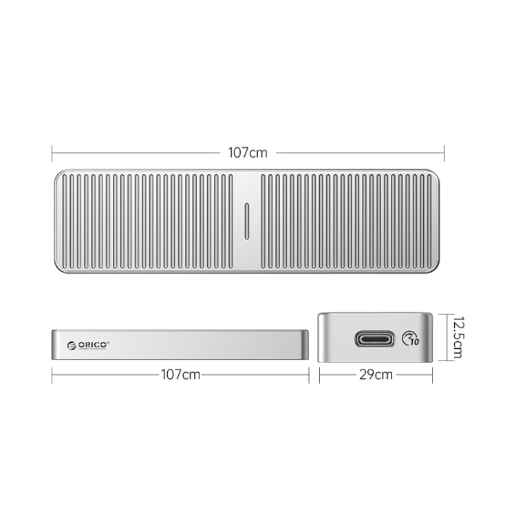 ORICO FV25C3-G2-SV 10Gbps USB3.2 Gen2 Type-C M.2 NVMe/NGFF(SATA) Dual Protocol SSD Enclosure(Silver)