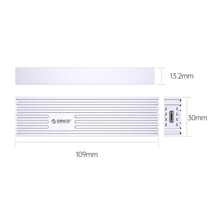 ORICO FV35C3-G2-SV 10Gbps USB3.2 Gen2 Type-C M.2 NVMe/NGFF(SATA) Dual Protocol SSD Enclosure(Silver)
