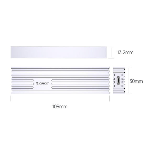 ORICO FV35C3-G2-SV 10Gbps USB3.2 Gen2 Type-C M.2 NVMe/NGFF(SATA) Dual Protocol SSD Enclosure(Silver)