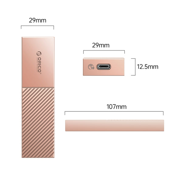 ORICO M206C3-G2-RG 10Gbps USB3.1 Gen2 Type-C M.2 NVMe SSD Enclosure(Gold)
