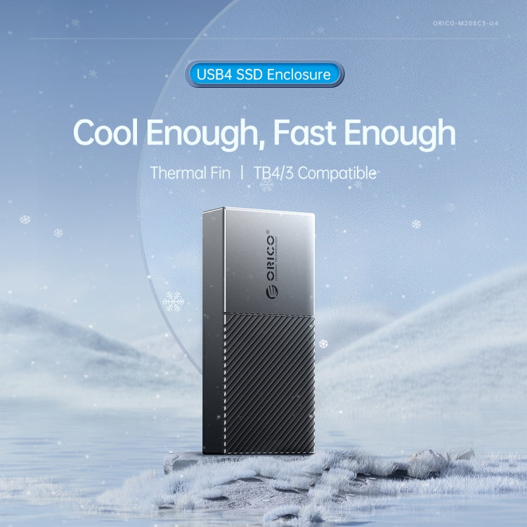 ORICO M206C3-G2-SV 10Gbps USB3.1 Gen2 Type-C M.2 NVMe SSD Enclosure(Silver)