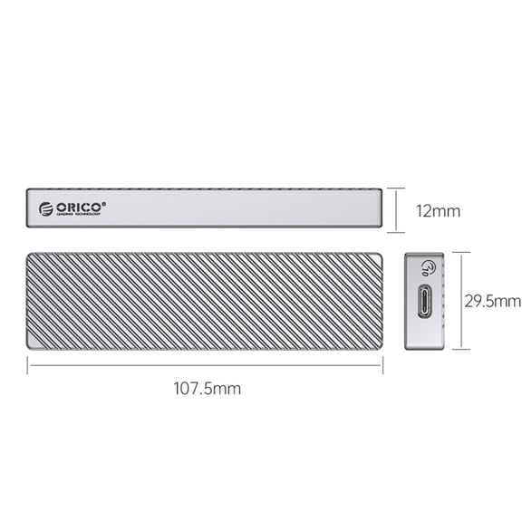 ORICO M212C3-G2-SV 10Gbps M.2 NVMe SSD Enclosure(Silver)