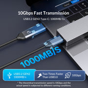 ORICO M212C3-G2-GY 10Gbps M.2 NVMe SSD Enclosure(Grey)