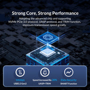 ORICO M212C3-G2-RG 10Gbps M.2 NVMe SSD Enclosure(Gold)