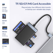ORICO CL4D-C3 4-in-1 Type-C Multifunction Card Reader(Black)