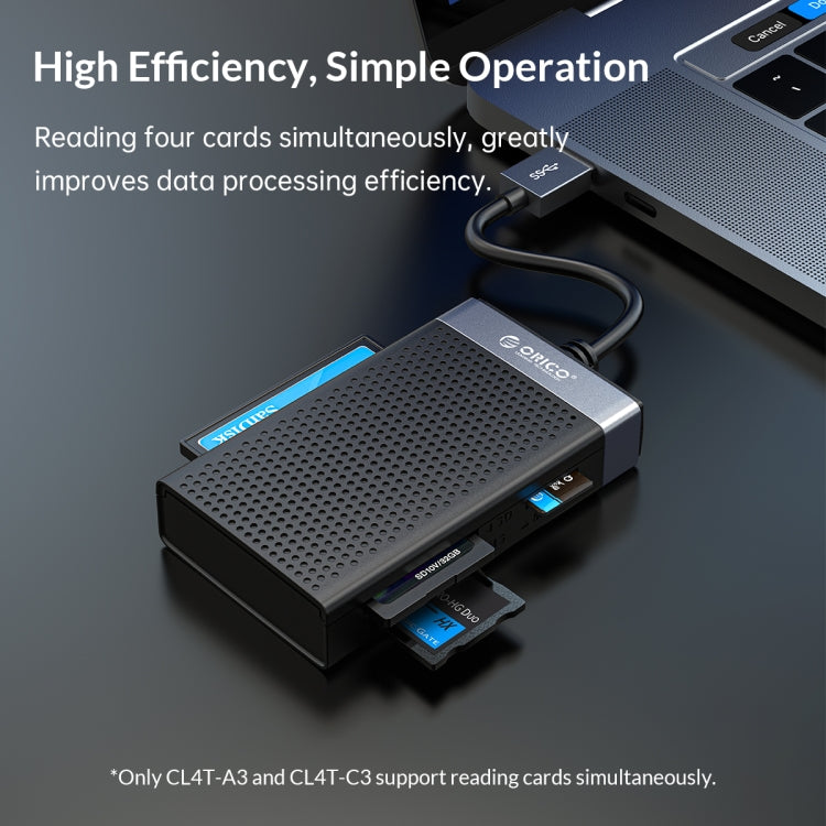 ORICO CL4T-A3 4-in-1 Simultaneously USB 3.0 Multifunction Card Reader(Black)