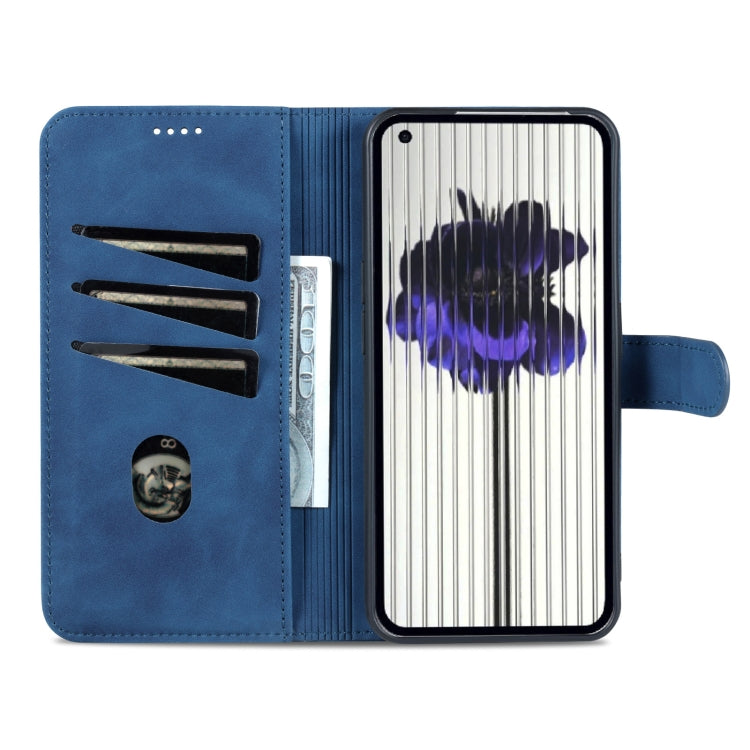 For Nothing Phone 1 AZNS Skin Feel Calf Texture Flip Leather Phone Case (Blue)