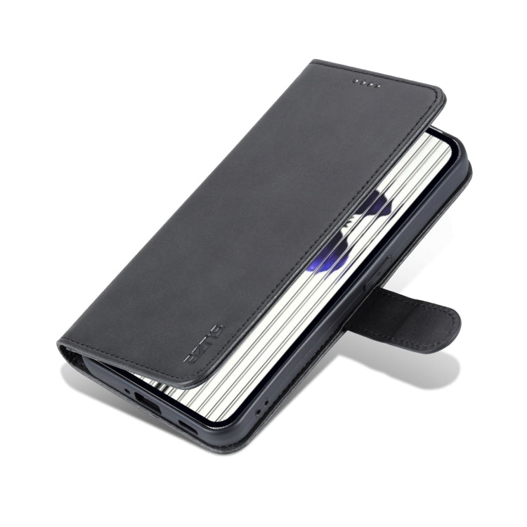 For Nothing Phone 1 AZNS Skin Feel Calf Texture Flip Leather Phone Case (Black)