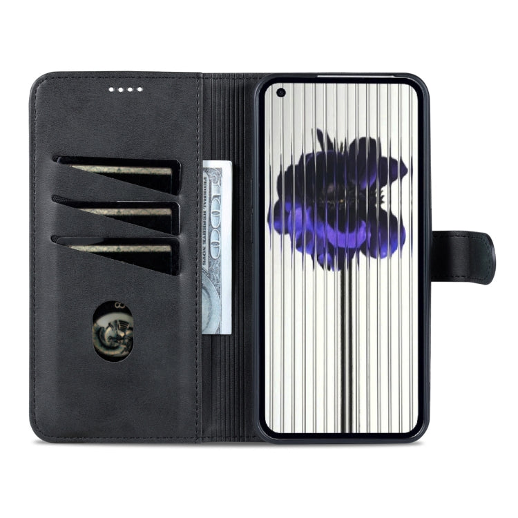 For Nothing Phone 1 AZNS Skin Feel Calf Texture Flip Leather Phone Case (Black)