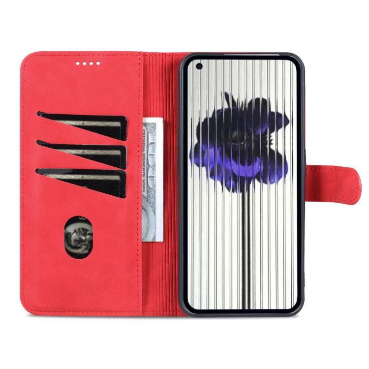For Nothing Phone 1 AZNS Skin Feel Calf Texture Flip Leather Phone Case (Red)