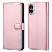 For Nothing Phone 1 AZNS Skin Feel Calf Texture Flip Leather Phone Case (Rose Gold)