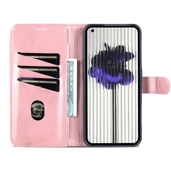 For Nothing Phone 1 AZNS Skin Feel Calf Texture Flip Leather Phone Case (Rose Gold)