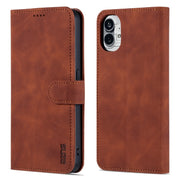 For Nothing Phone 1 AZNS Skin Feel Calf Texture Flip Leather Phone Case (Brown)