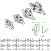 2 PCS 10mm 316 Stainless Steel Ship Diamond Door Hinges Buckle