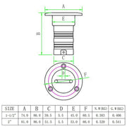 2 inch Stainless Steel Yacht Universal Fuel Filler