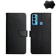 For Tecno Camon 18i Genuine Leather Fingerprint-proof Horizontal Flip Phone Case(Black) - Tecno Cases by PMC TechLife | Online Shopping South Africa | PMC TechLife | Buy Now Pay Later Mobicred