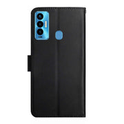 For Tecno Camon 18i Genuine Leather Fingerprint-proof Horizontal Flip Phone Case(Black)