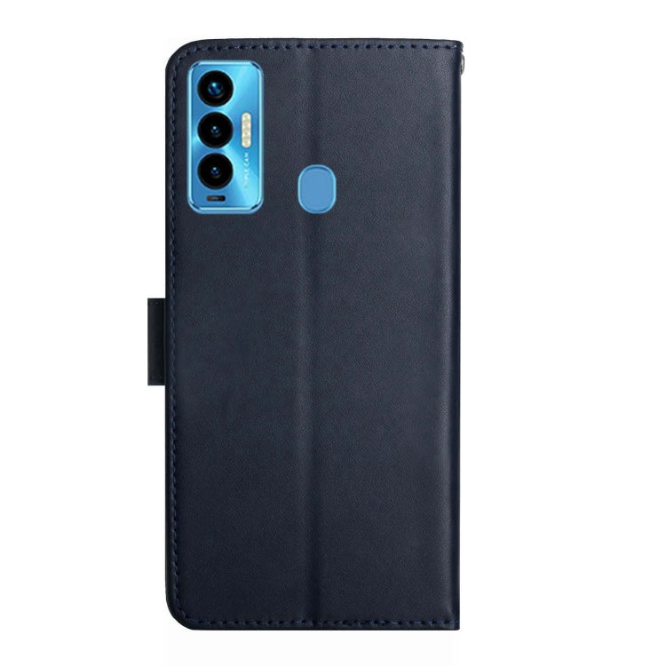 For Tecno Camon 18i Genuine Leather Fingerprint-proof Horizontal Flip Phone Case(Blue)