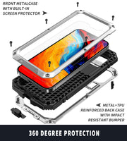 For iPhone 14 Plus R-JUST Shockproof Water-resistant Dust-proof Case with Holder (Silver)