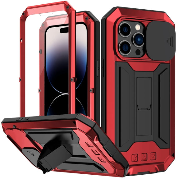 For iPhone 14 Pro R-JUST Shockproof Life Water-resistant Dust-proof Case(Red)