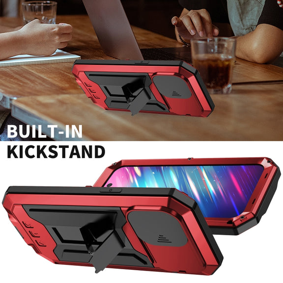 For iPhone 14 Pro R-JUST Shockproof Life Water-resistant Dust-proof Case(Red)