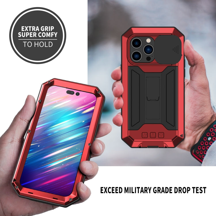 For iPhone 14 Pro Max R-JUST Shockproof Life Water-resistant Dust-proof Case (Red)