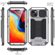 For iPhone 14 R-JUST Shockproof Life Water-resistant Dust-proof Case (Silver)