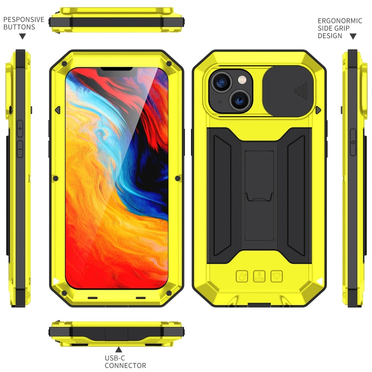 For iPhone 14 R-JUST Shockproof Life Water-resistant Dust-proof Case (Yellow)