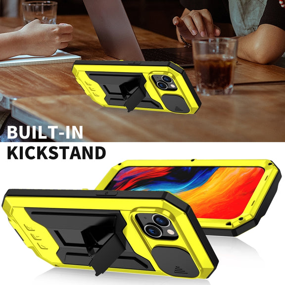 For iPhone 14 R-JUST Shockproof Life Water-resistant Dust-proof Case (Yellow)