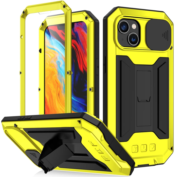 For iPhone 14 Plus R-JUST Shockproof Life Water-resistant Dust-proof Case (Yellow)