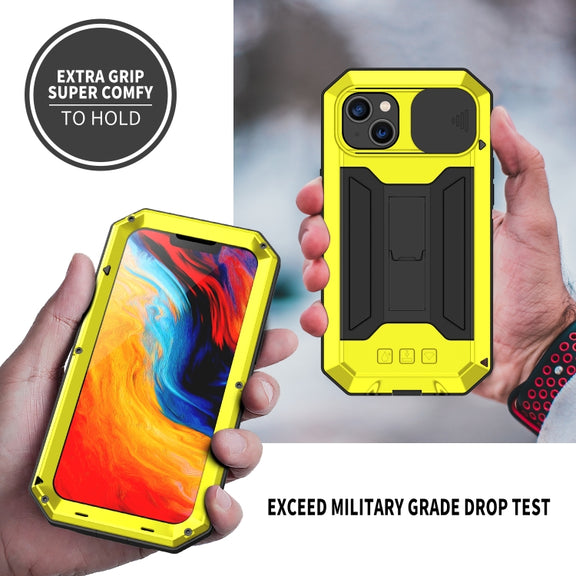 For iPhone 14 Plus R-JUST Shockproof Life Water-resistant Dust-proof Case (Yellow)
