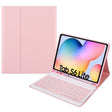 Round Cap Bluetooth Keyboard Leather Case with Pen Slot, without Touchpad For Samsung Galaxy Tab S7(Pink+Pink Keyboard) - Samsung Keyboard by PMC TechLife | Online Shopping South Africa | PMC TechLife