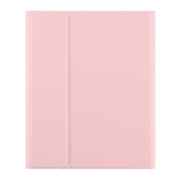 Round Cap Bluetooth Keyboard Leather Case with Pen Slot, without Touchpad For Samsung Galaxy Tab S7(Pink+Pink Keyboard)