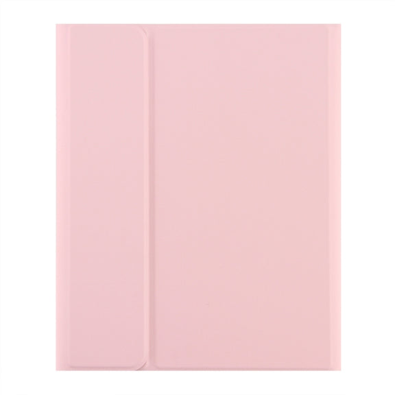 Round Cap Bluetooth Keyboard Leather Case with Pen Slot, without Touchpad For Samsung Galaxy Tab S7(Pink+Pink Keyboard)