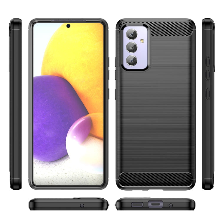 For Samsung Galaxy Quantum 2 Brushed Texture Carbon Fiber TPU Phone Case(Black)