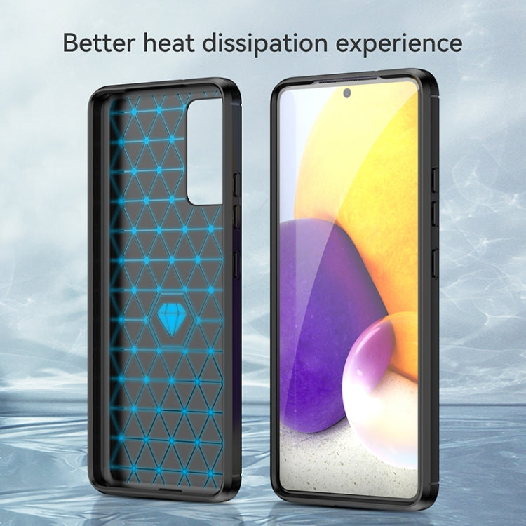 For Samsung Galaxy Quantum 2 Brushed Texture Carbon Fiber TPU Phone Case(Black)
