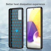 For Samsung Galaxy Quantum 2 Brushed Texture Carbon Fiber TPU Phone Case(Black)