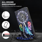 For OPPO A54 5G / A74 5G 3D Painted Leather Phone Case(Colorful Dreamcatcher)