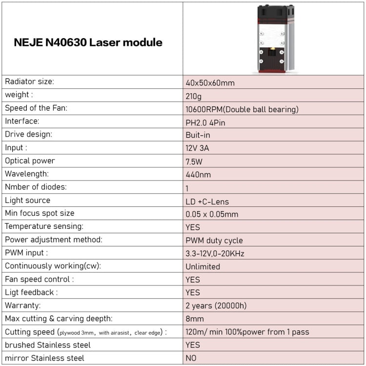 NEJE MASTER 3 Plus Laser Engraver with N40630 Laser Module(US Plug)