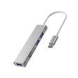 5 in 1 Type-C to SD / TF Card Slot + 3 USB Ports Multifunctional Docking Station HUB(Silver) - free shipping - PMC TechLife - Order now!