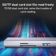 5 in 1 Type-C to SD / TF Card Slot + 3 USB Ports Multifunctional Docking Station HUB(Grey)