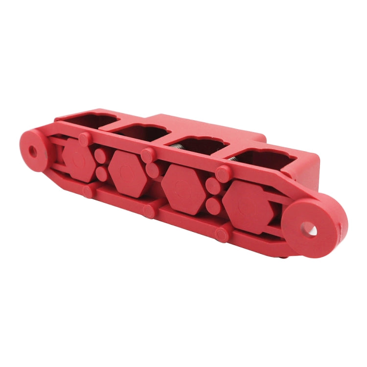 Red M8 Stud RV Ship High Current Power Distribution Terminal Block with Cover