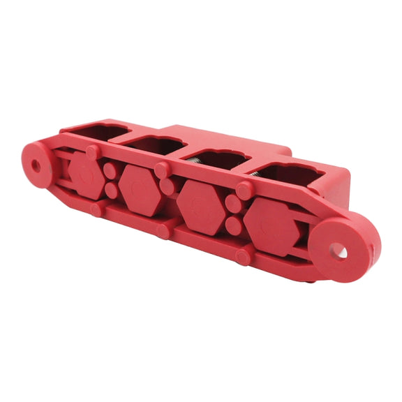 Red M8 Stud RV Ship High Current Power Distribution Terminal Block with Cover