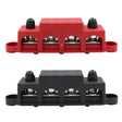 1 Pair Black & Red M8 Stud RV Ship High Current Power Distribution Terminal Block with Cover - free shipping - PMC TechLife - Order now!